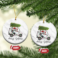 Funny Xmas Golf Ceramic Ornament Snowman Driving Golf Cart Merry Golfmas - Wonder Print Shop
