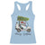 Funny Christmas Golf Racerback Tank Top Snowman Driving Golf Cart Merry Golfmas - Wonder Print Shop