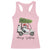 Funny Christmas Golf Racerback Tank Top Snowman Driving Golf Cart Merry Golfmas - Wonder Print Shop