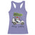 Funny Christmas Golf Racerback Tank Top Snowman Driving Golf Cart Merry Golfmas - Wonder Print Shop