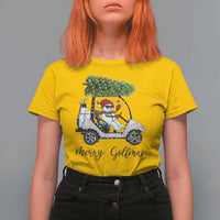 Funny Christmas Golf T Shirt For Women Snowman Driving Golf Cart Merry Golfmas - Wonder Print Shop