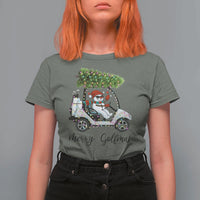 Funny Christmas Golf T Shirt For Women Snowman Driving Golf Cart Merry Golfmas - Wonder Print Shop