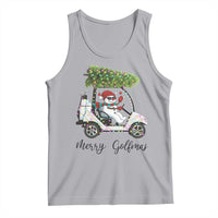 Funny Christmas Golf Tank Top Snowman Driving Golf Cart Merry Golfmas - Wonder Print Shop