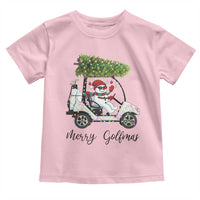 Funny Christmas Golf Toddler T Shirt Snowman Driving Golf Cart Merry Golfmas - Wonder Print Shop
