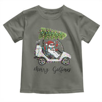 Funny Christmas Golf Toddler T Shirt Snowman Driving Golf Cart Merry Golfmas - Wonder Print Shop