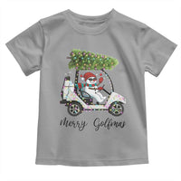 Funny Christmas Golf Toddler T Shirt Snowman Driving Golf Cart Merry Golfmas - Wonder Print Shop