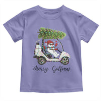 Funny Christmas Golf Toddler T Shirt Snowman Driving Golf Cart Merry Golfmas - Wonder Print Shop