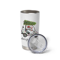 Funny Christmas Golf Tumbler Cup Snowman Driving Golf Cart Merry Golfmas - Wonder Print Shop