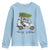 Funny Christmas Golf Youth Sweatshirt Snowman Driving Golf Cart Merry Golfmas - Wonder Print Shop