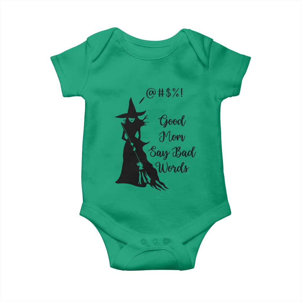 Good Mom Say Bad Words Baby Onesie Funny Witch Mom Halloween Gift - Wonder Print Shop