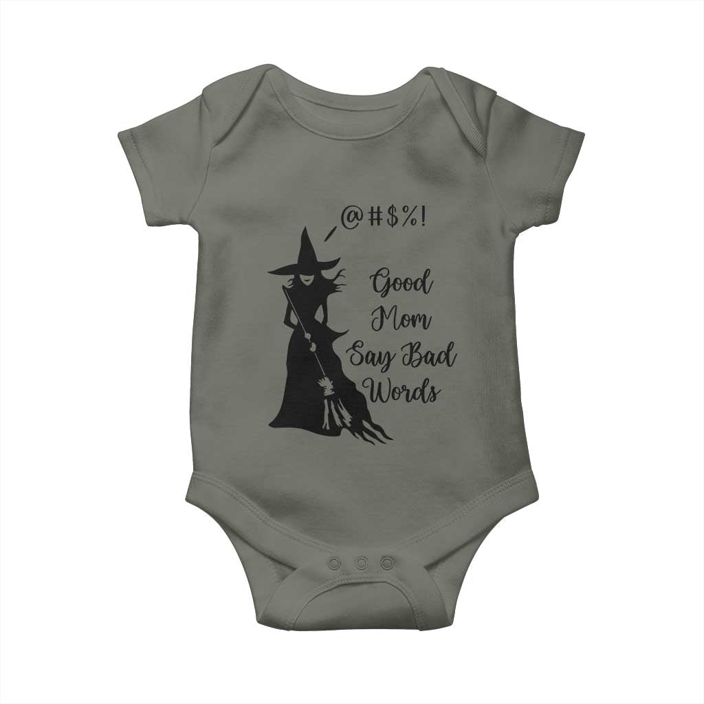 Good Mom Say Bad Words Baby Onesie Funny Witch Mom Halloween Gift - Wonder Print Shop