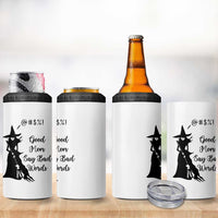 Good Mom Say Bad Words 4 in 1 Can Cooler Tumbler Funny Witch Mom Halloween Gift