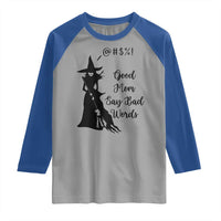 Good Mom Say Bad Words Raglan Shirt Funny Witch Mom Halloween Gift - Wonder Print Shop