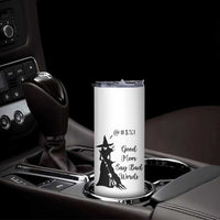 Good Mom Say Bad Words Skinny Tumbler Funny Witch Mom Halloween Gift