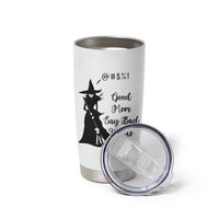 Good Mom Say Bad Words Tumbler Cup Funny Witch Mom Halloween Gift
