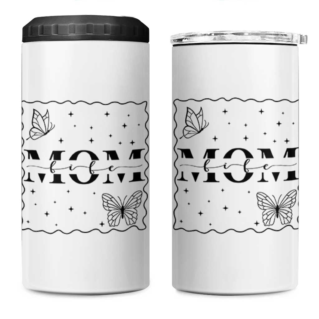 Funny Mom Life 4 in 1 Can Cooler Tumbler Gift For Mother - Wonder Print Shop