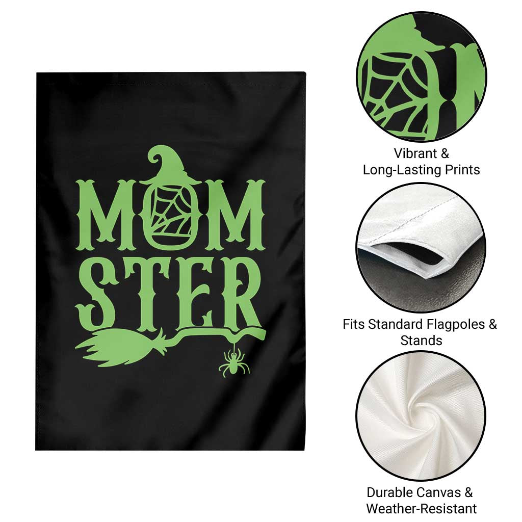 Funny Halloween Garden Flag Momster Gift For Mom - Wonder Print Shop