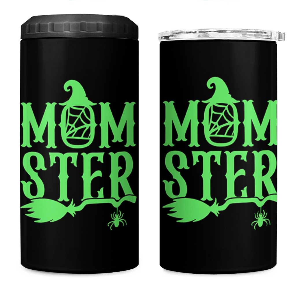 Funny Halloween 4 in 1 Can Cooler Tumbler Momster Gift For Mom