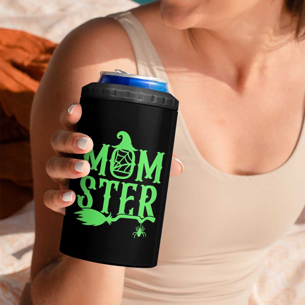 Funny Halloween 4 in 1 Can Cooler Tumbler Momster Gift For Mom