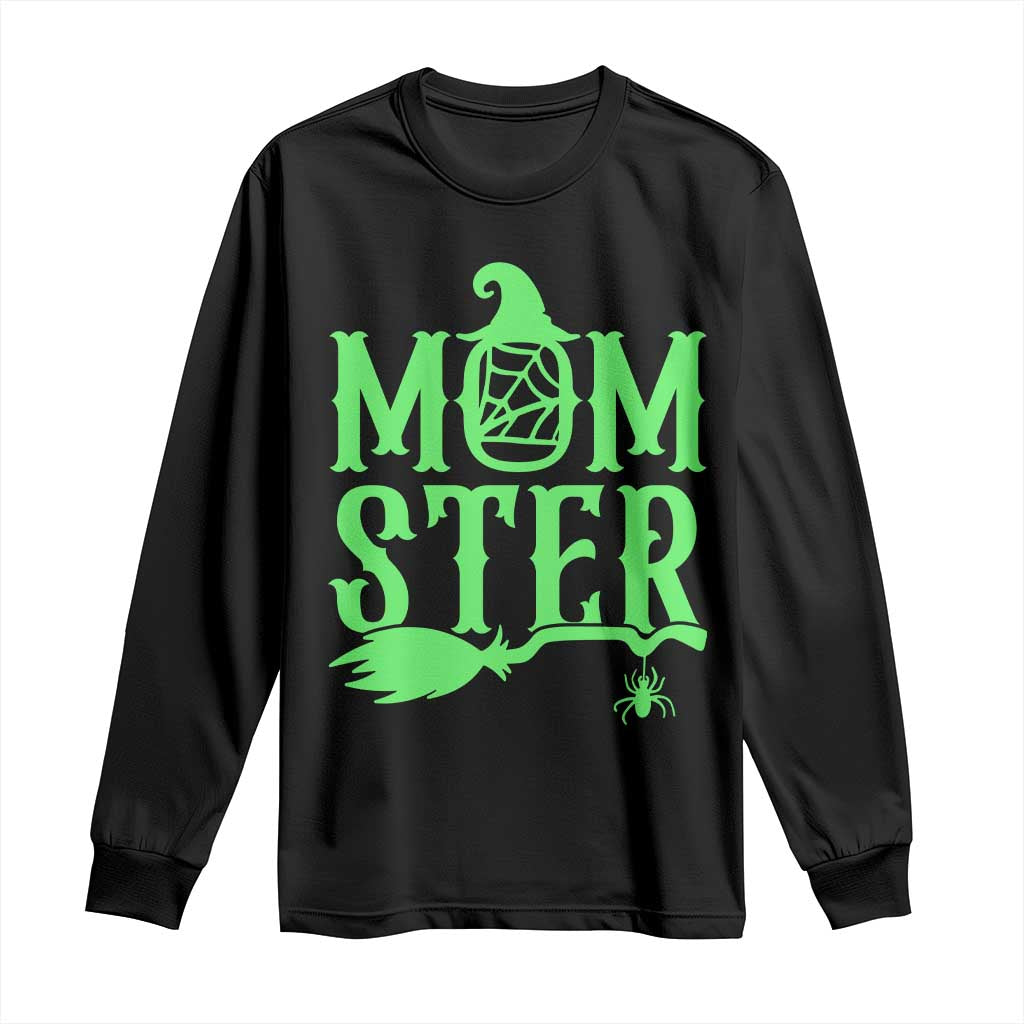 Funny Halloween Long Sleeve Shirt Momster Gift For Mom - Wonder Print Shop