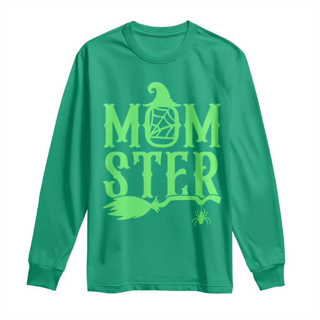 Funny Halloween Long Sleeve Shirt Momster Gift For Mom - Wonder Print Shop