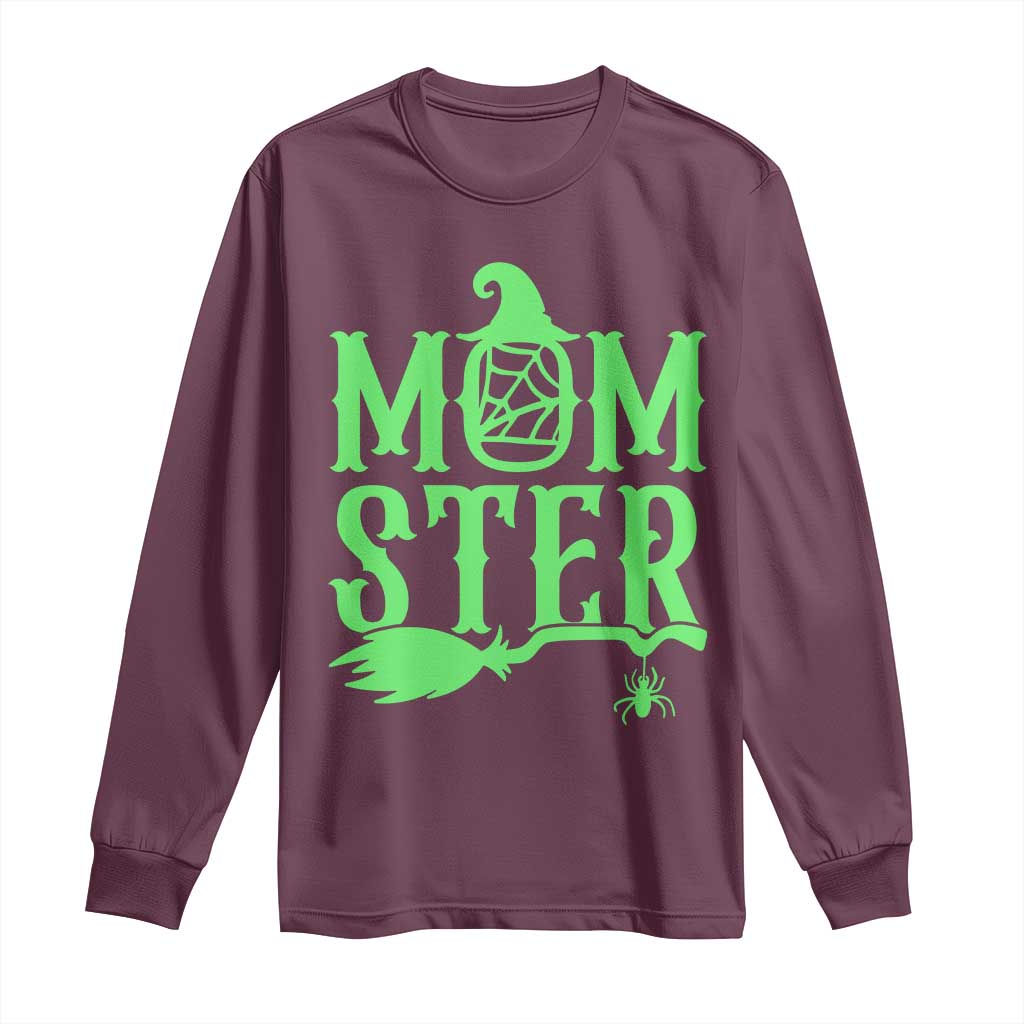 Funny Halloween Long Sleeve Shirt Momster Gift For Mom - Wonder Print Shop