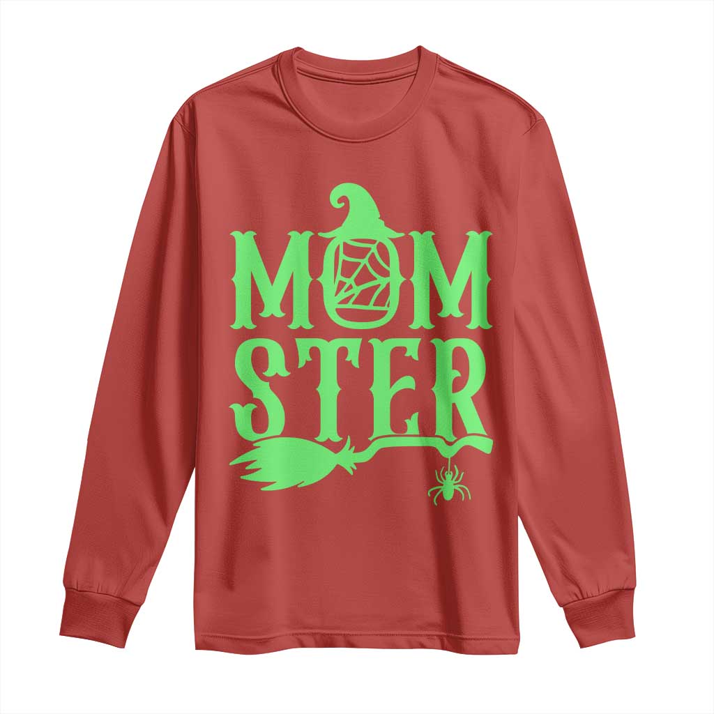Funny Halloween Long Sleeve Shirt Momster Gift For Mom - Wonder Print Shop