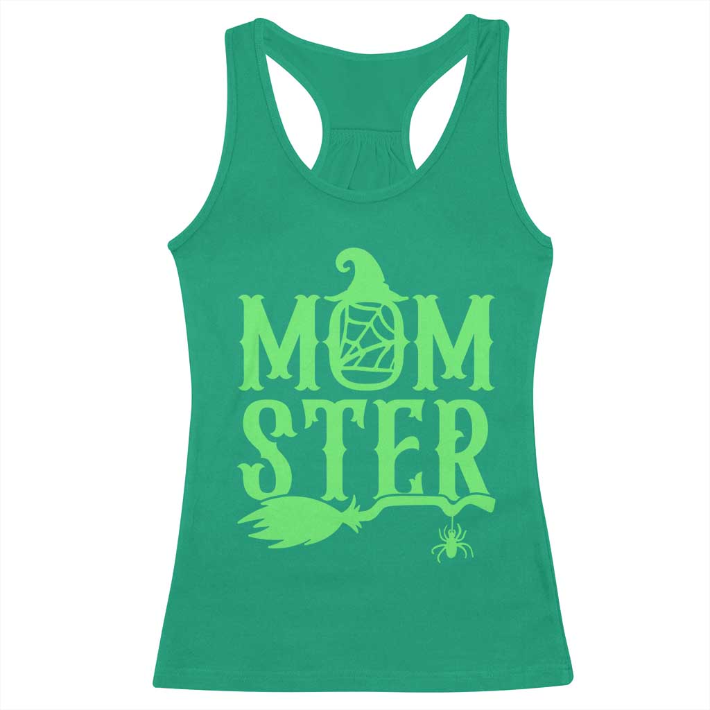 Funny Halloween Racerback Tank Top Momster Gift For Mom - Wonder Print Shop