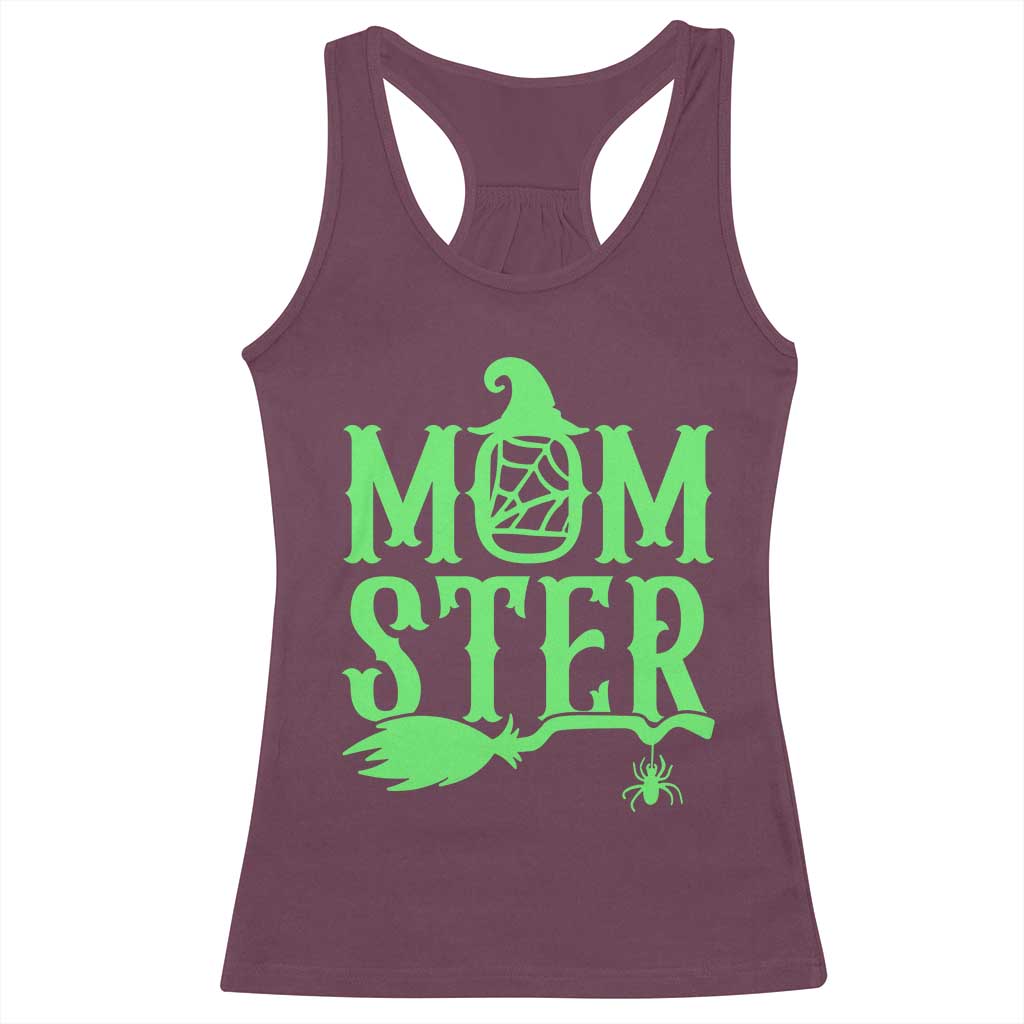 Funny Halloween Racerback Tank Top Momster Gift For Mom - Wonder Print Shop