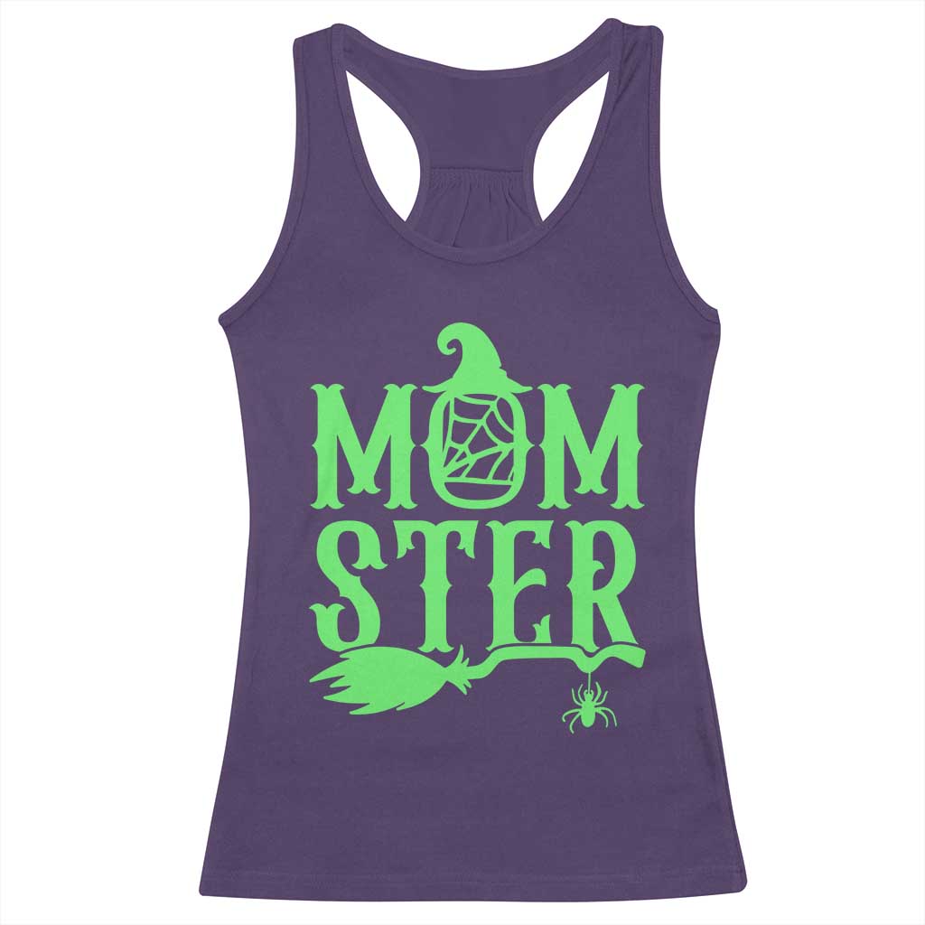 Funny Halloween Racerback Tank Top Momster Gift For Mom - Wonder Print Shop