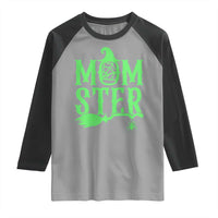 Funny Halloween Raglan Shirt Momster Gift For Mom - Wonder Print Shop