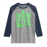 Funny Halloween Raglan Shirt Momster Gift For Mom - Wonder Print Shop