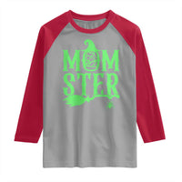 Funny Halloween Raglan Shirt Momster Gift For Mom - Wonder Print Shop