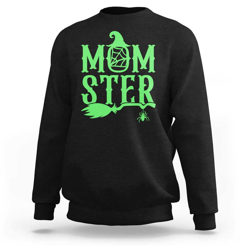 Funny Halloween Sweatshirt Momster Gift For Mom - Wonder Print Shop