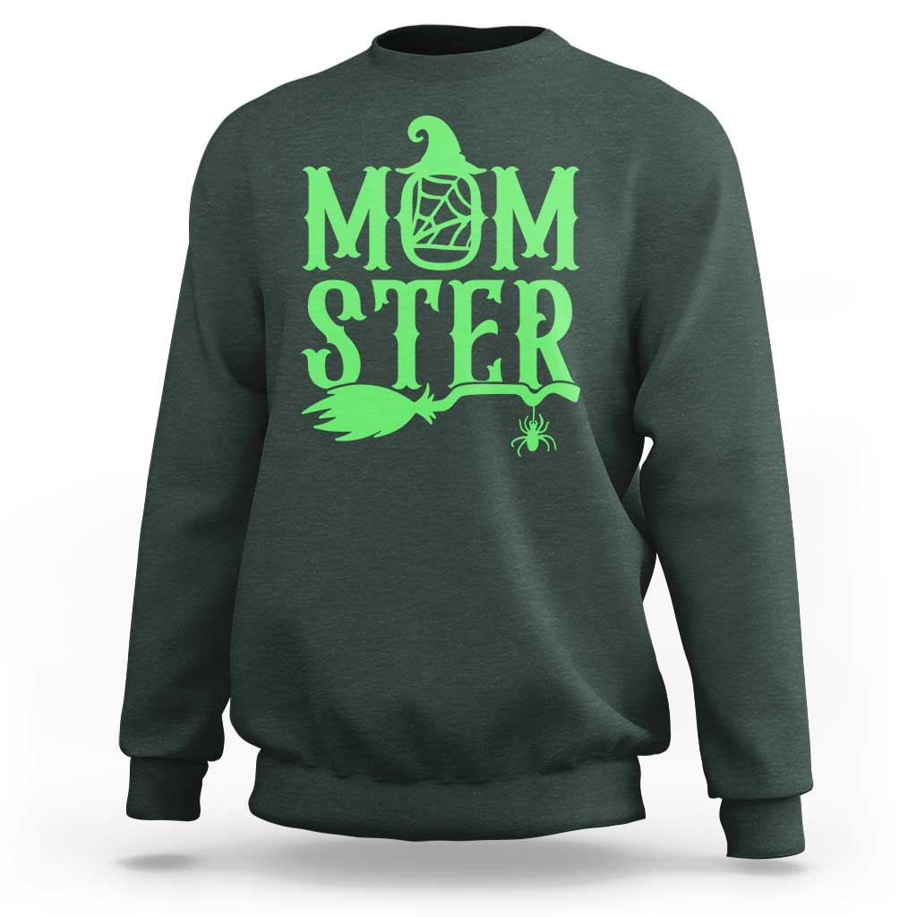 Funny Halloween Sweatshirt Momster Gift For Mom - Wonder Print Shop