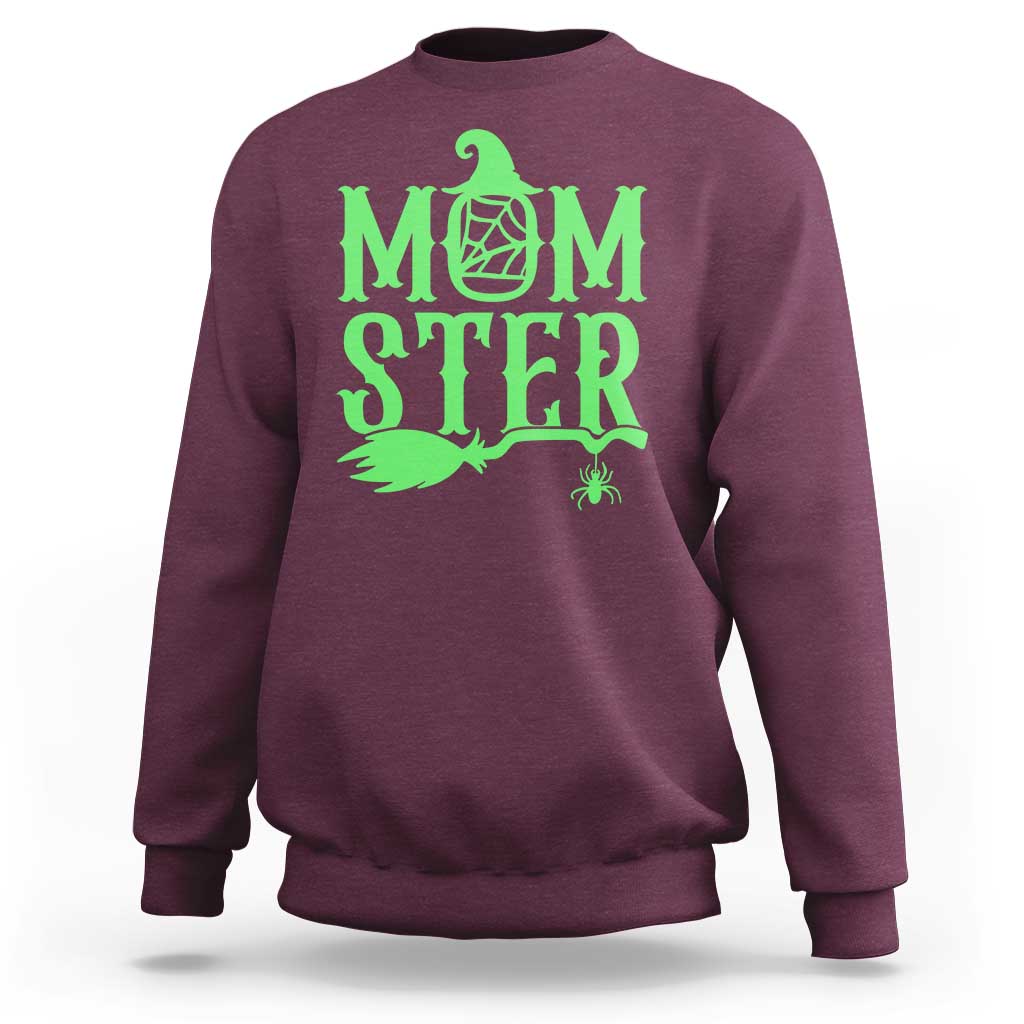 Funny Halloween Sweatshirt Momster Gift For Mom - Wonder Print Shop