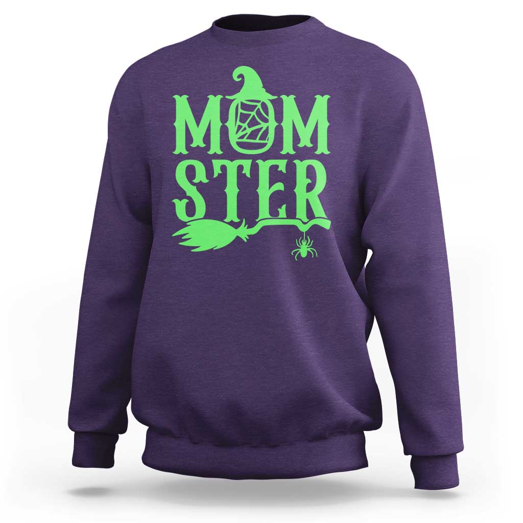 Funny Halloween Sweatshirt Momster Gift For Mom - Wonder Print Shop