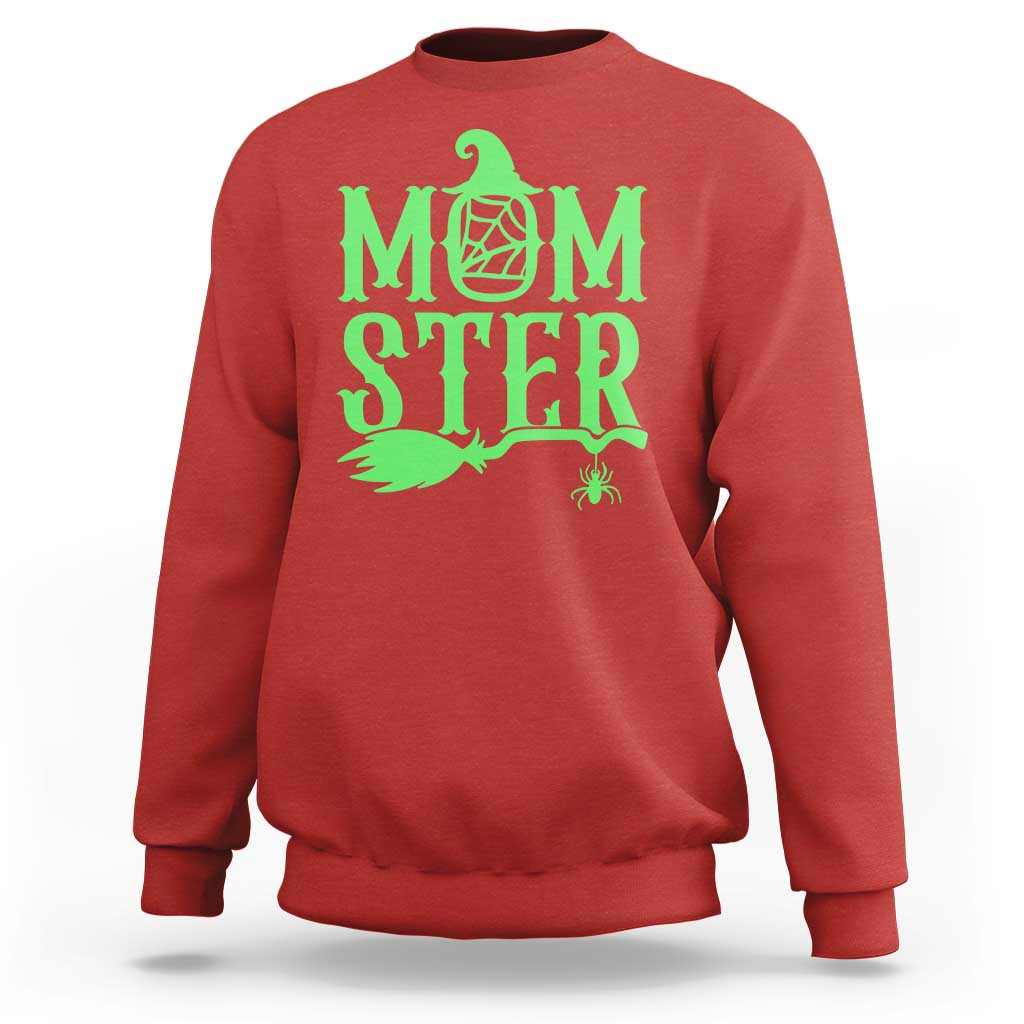 Funny Halloween Sweatshirt Momster Gift For Mom - Wonder Print Shop