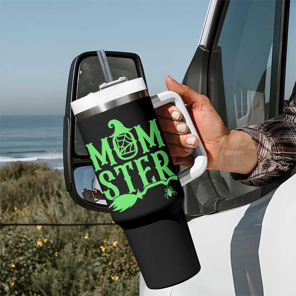 Funny Halloween Tumbler With Handle Momster Gift For Mom