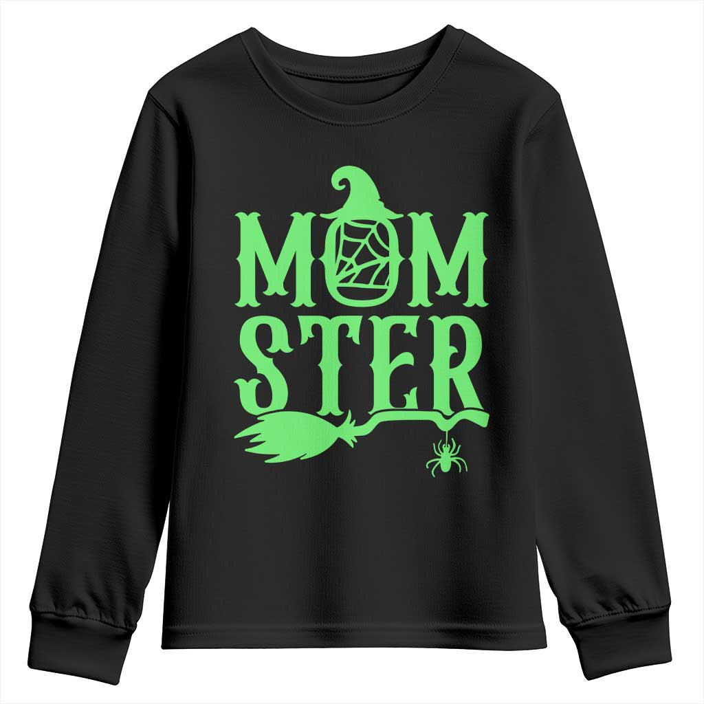 Funny Halloween Youth Sweatshirt Momster Gift For Mom - Wonder Print Shop