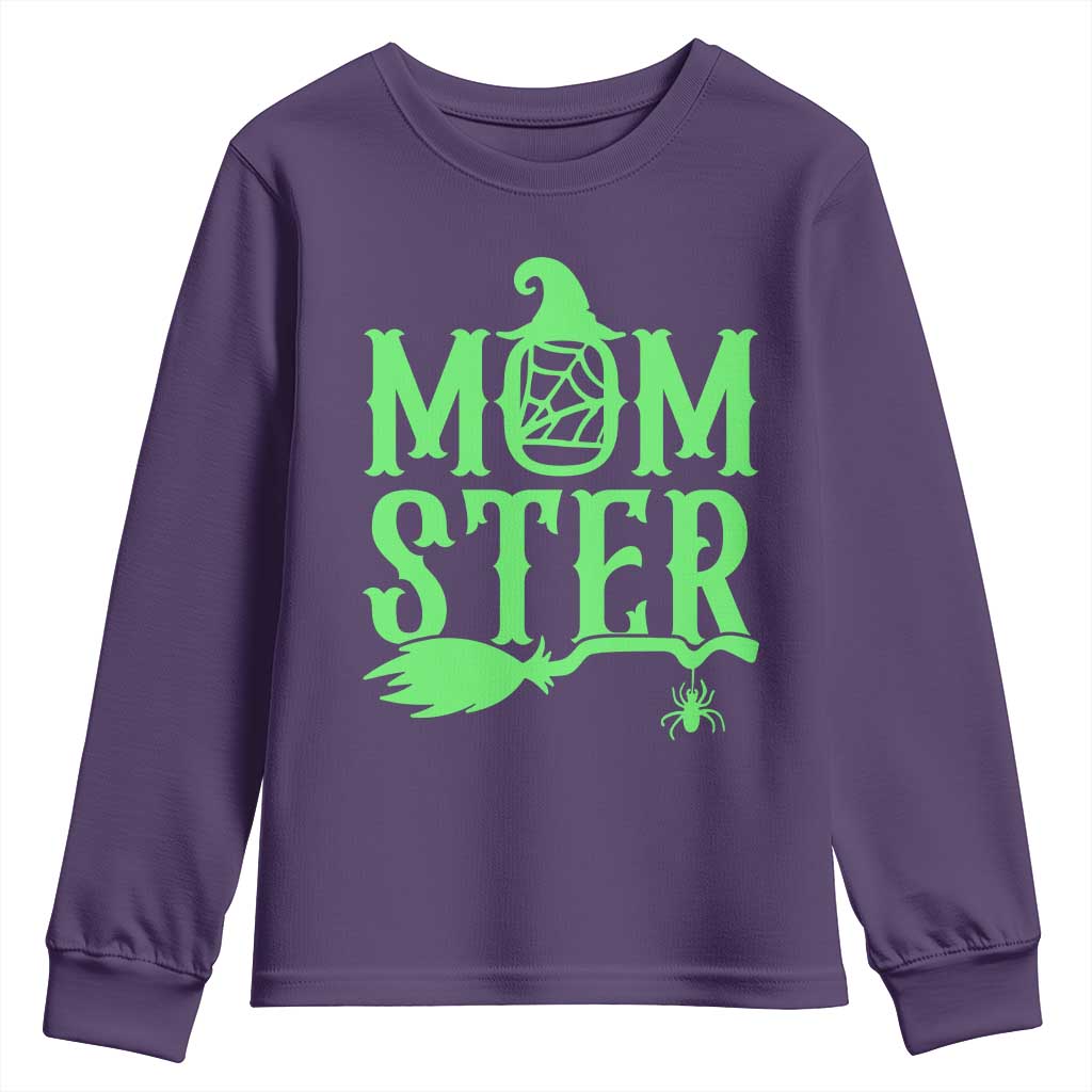 Funny Halloween Youth Sweatshirt Momster Gift For Mom - Wonder Print Shop