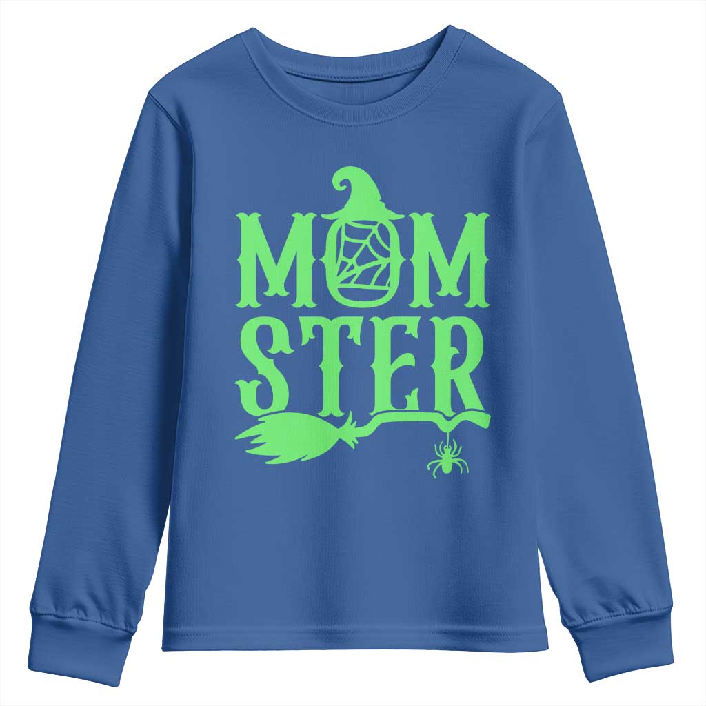Funny Halloween Youth Sweatshirt Momster Gift For Mom - Wonder Print Shop
