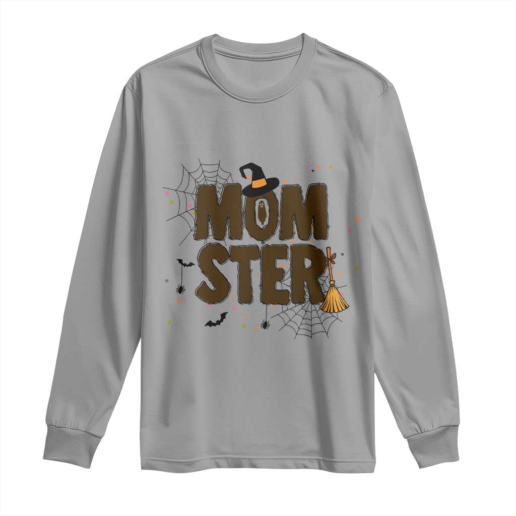 Halloween Mom Life Long Sleeve Shirt Funny Momster Quote - Wonder Print Shop