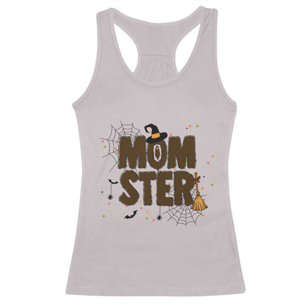 Halloween Mom Life Racerback Tank Top Funny Momster Quote - Wonder Print Shop