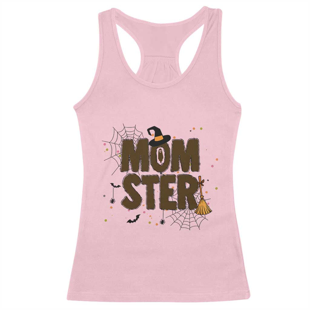 Halloween Mom Life Racerback Tank Top Funny Momster Quote - Wonder Print Shop