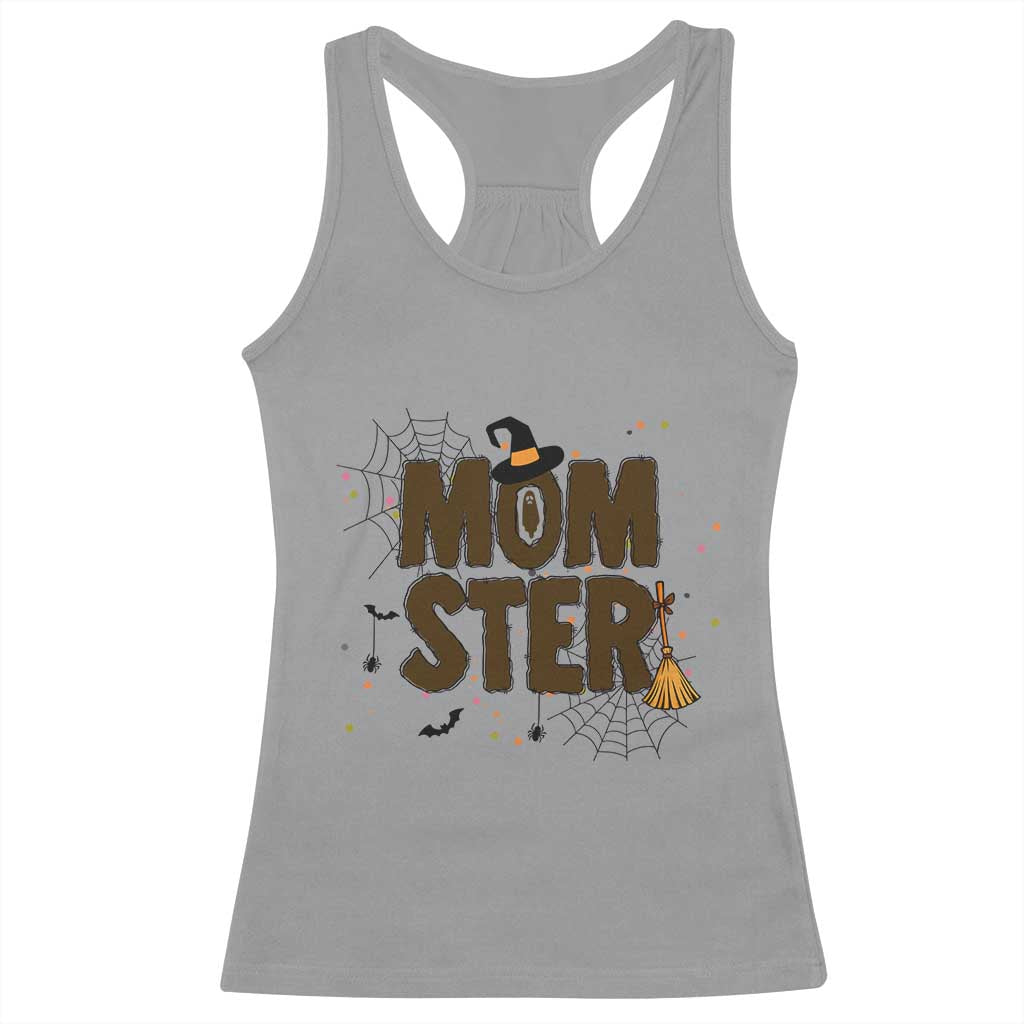 Halloween Mom Life Racerback Tank Top Funny Momster Quote - Wonder Print Shop