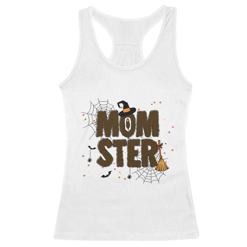 Halloween Mom Life Racerback Tank Top Funny Momster Quote - Wonder Print Shop