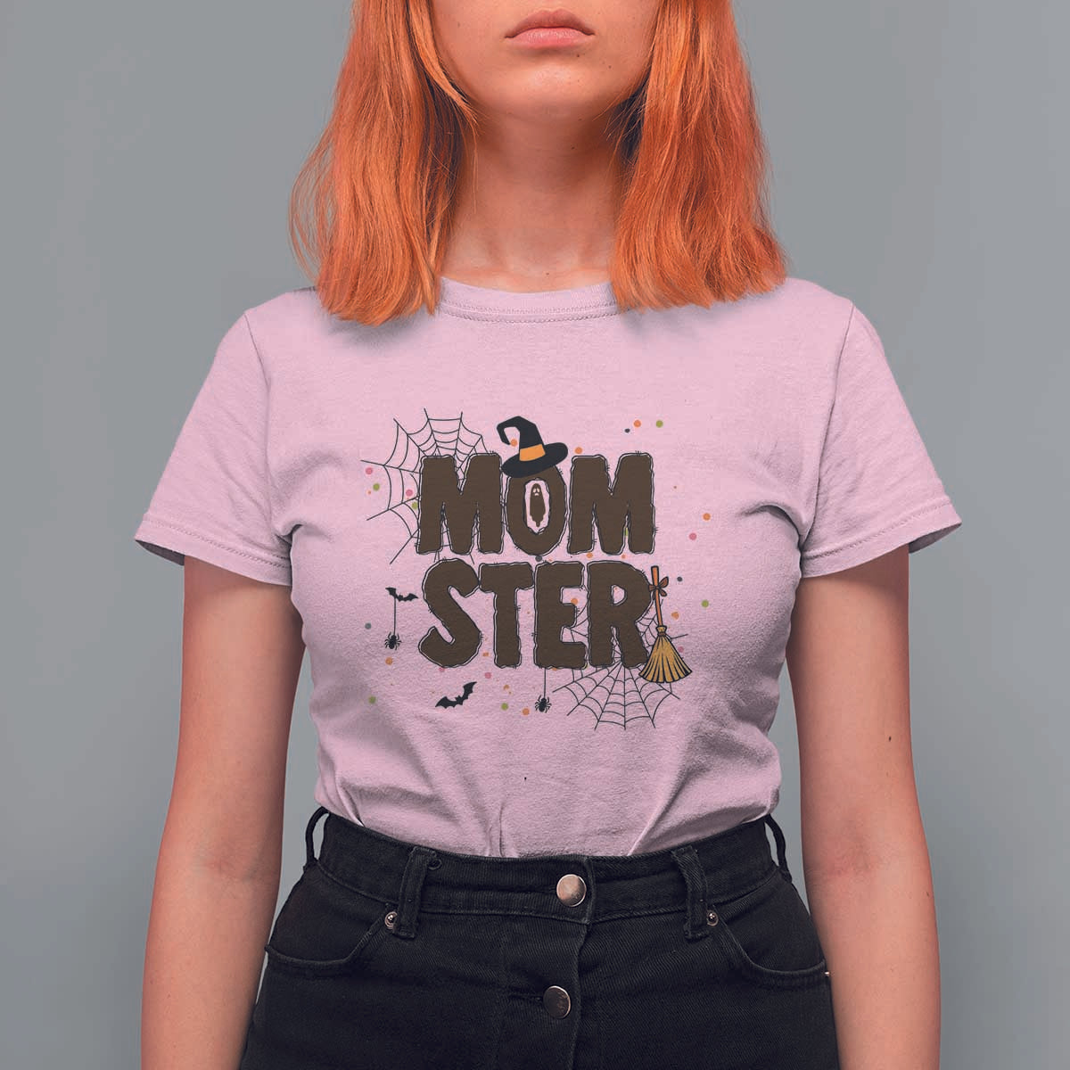Halloween Mom Life T Shirt For Women Funny Momster Quote - Wonder Print Shop