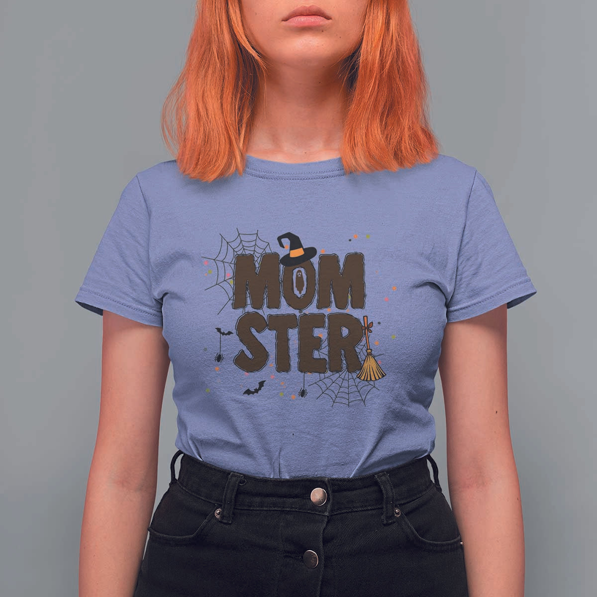 Halloween Mom Life T Shirt For Women Funny Momster Quote - Wonder Print Shop