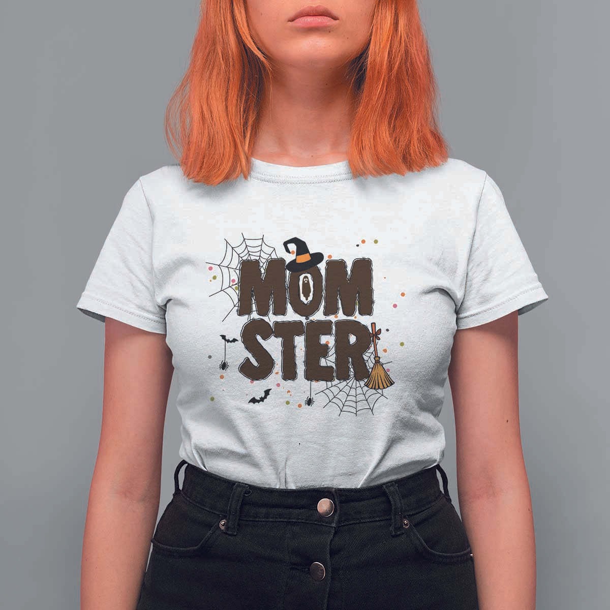 Halloween Mom Life T Shirt For Women Funny Momster Quote - Wonder Print Shop